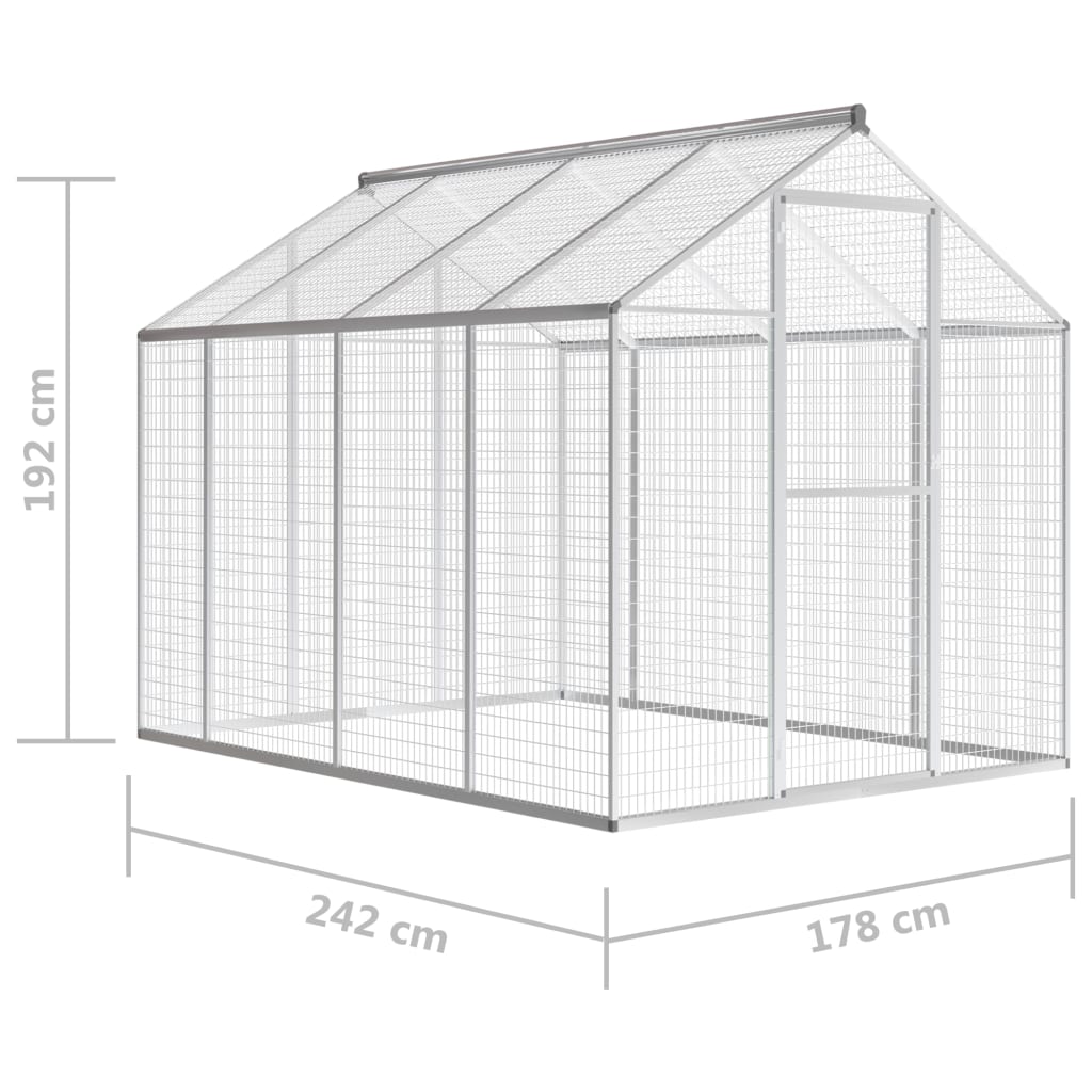 NNEVL Outdoor Aviary Aluminium 178x242x192 cm
