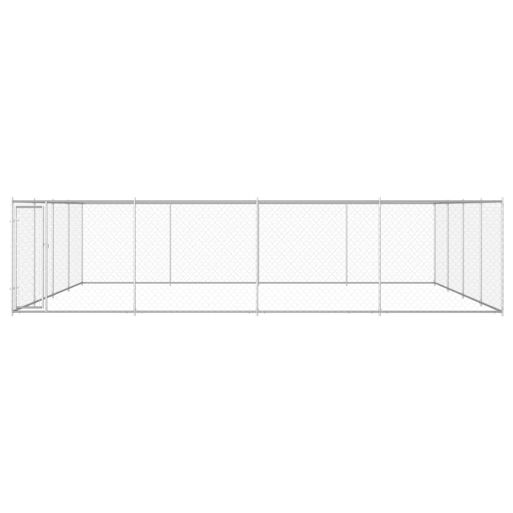 NNEVL Outdoor Dog Kennel Galvanised Steel 760x760x185 cm