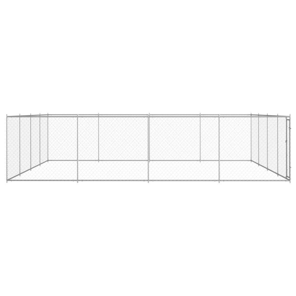 NNEVL Outdoor Dog Kennel Galvanised Steel 760x760x185 cm