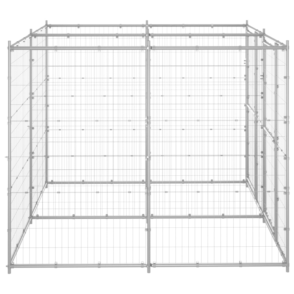 NNEVL Outdoor Dog Kennel Galvanised Steel 4.84 m²