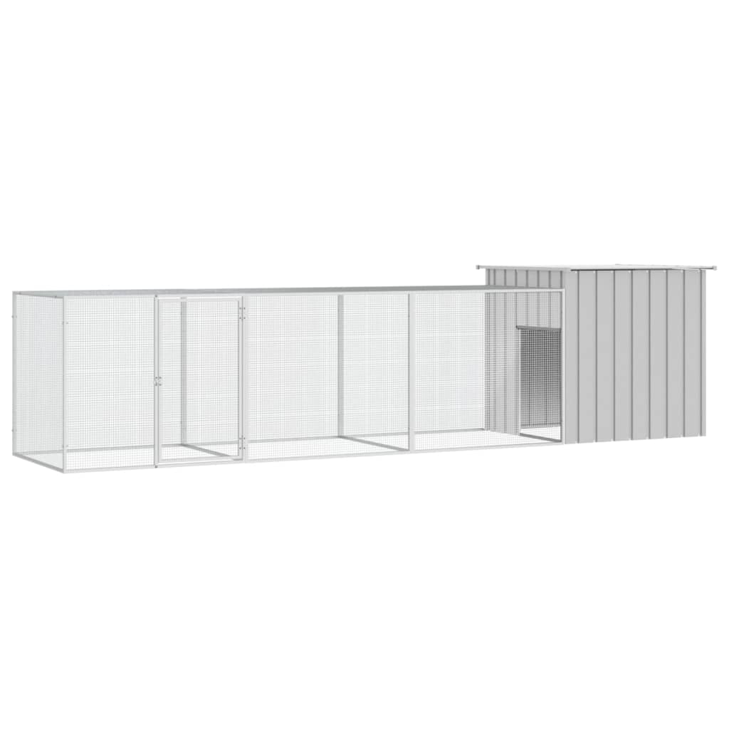 NNEVL Chicken Cage Grey 400x91x100 cm Galvanised Steel