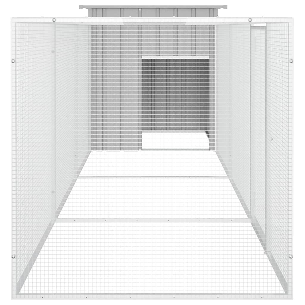 NNEVL Chicken Cage Grey 400x91x100 cm Galvanised Steel