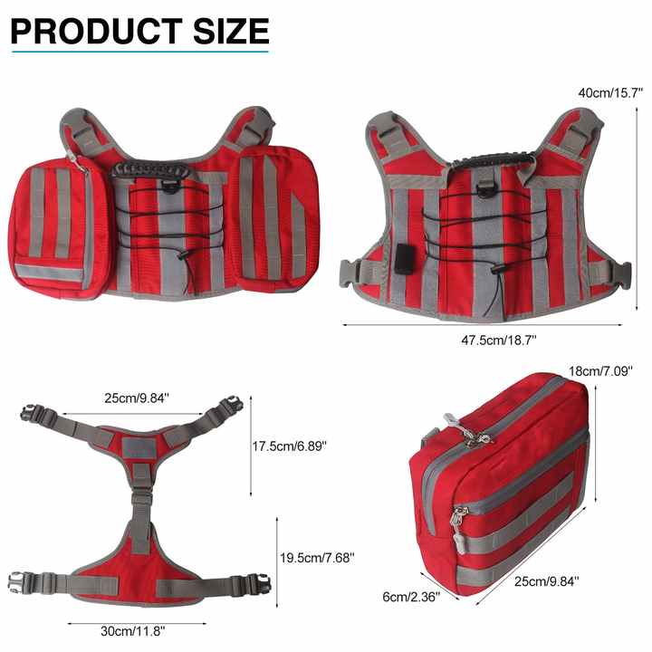 NNEDSZ Camouflage Dog Tactical Backpack Harness - Adjustable Outdoor Camouflage Saddle Bag for Dogs