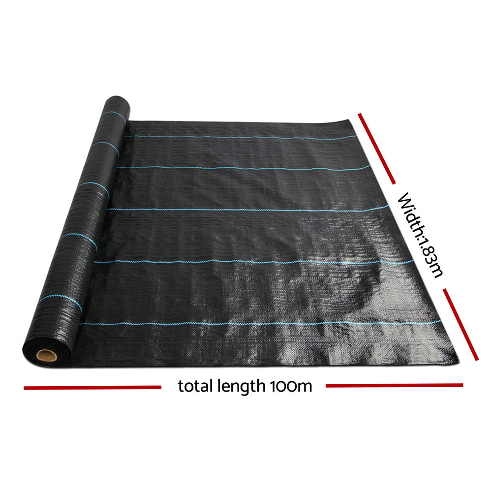 NNEDSZ 1.83m X 100m Weedmat Weed Control Mat Woven Fabric Gardening Plant PE