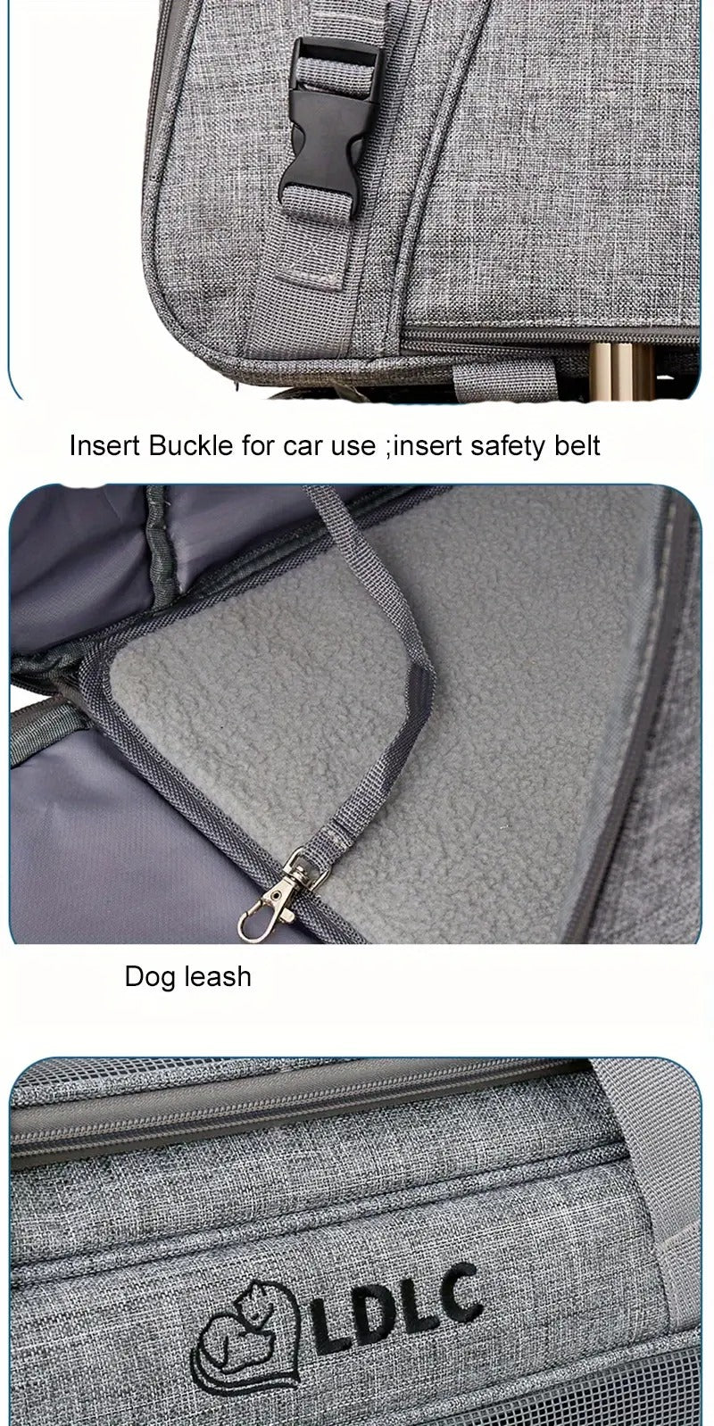 NNETM Pet Rolling Carrier with Detachable Wheels