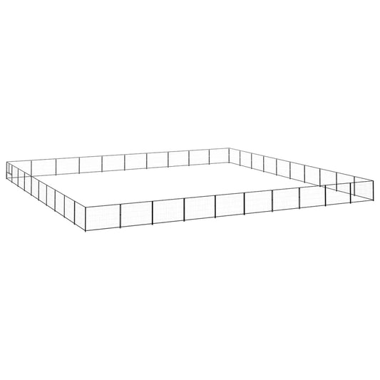 NNEVL Dog Kennel Black 100 m² Steel