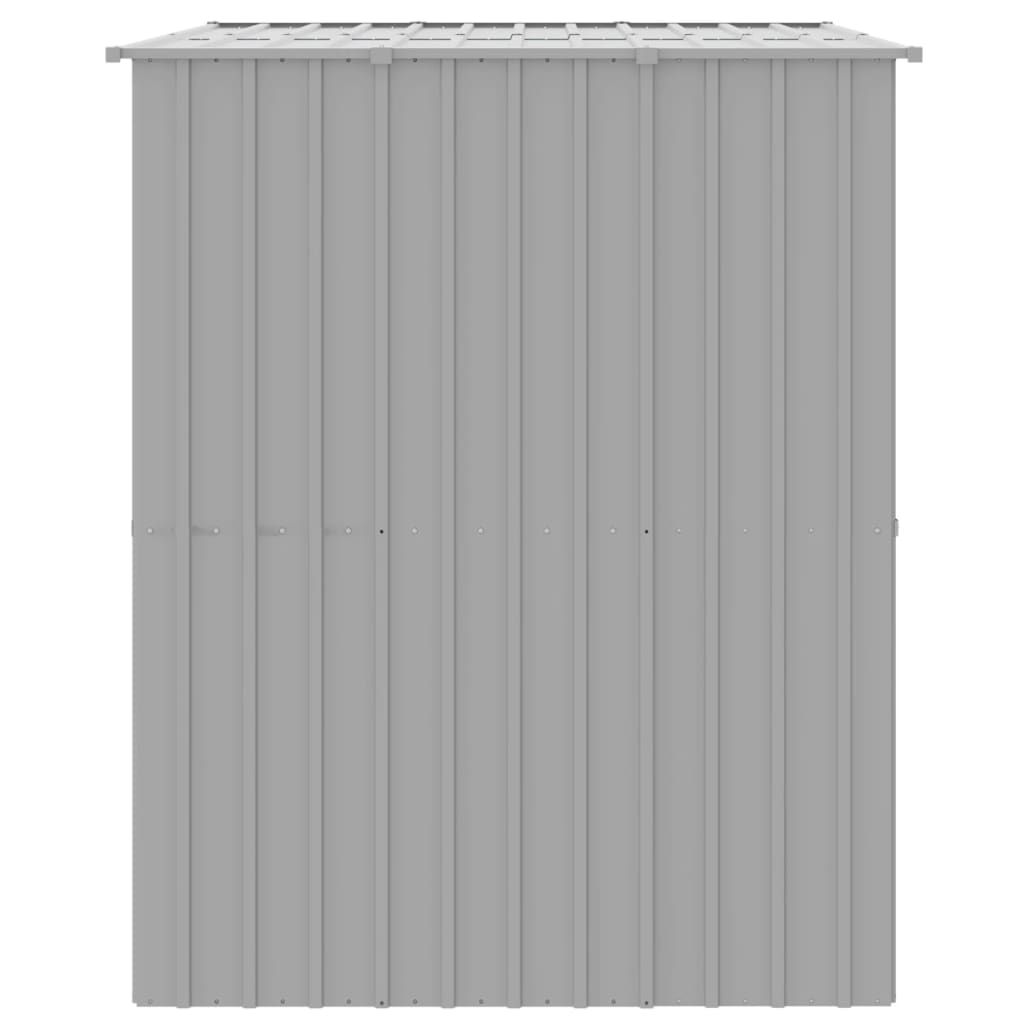 NNEVL Dog House with Roof Light Grey 214x153x181 cm Galvanised Steel
